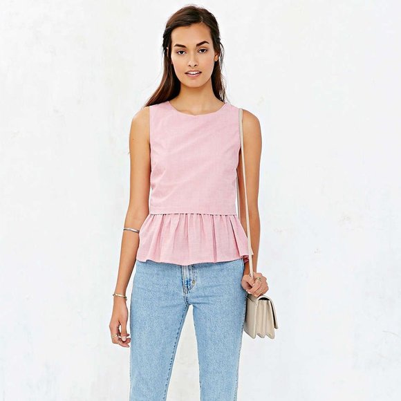 Cotton Pink Top with Peplum Under Layer - From 2008 - Picture 2 of 7